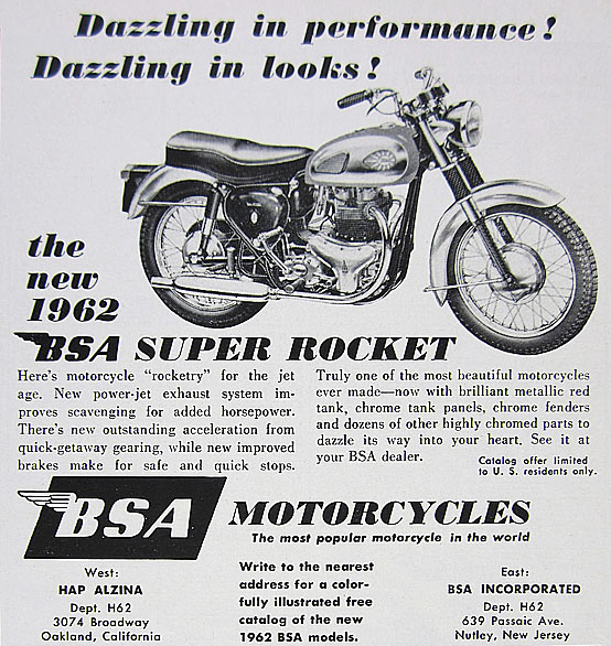 BSA Super Rocket ad