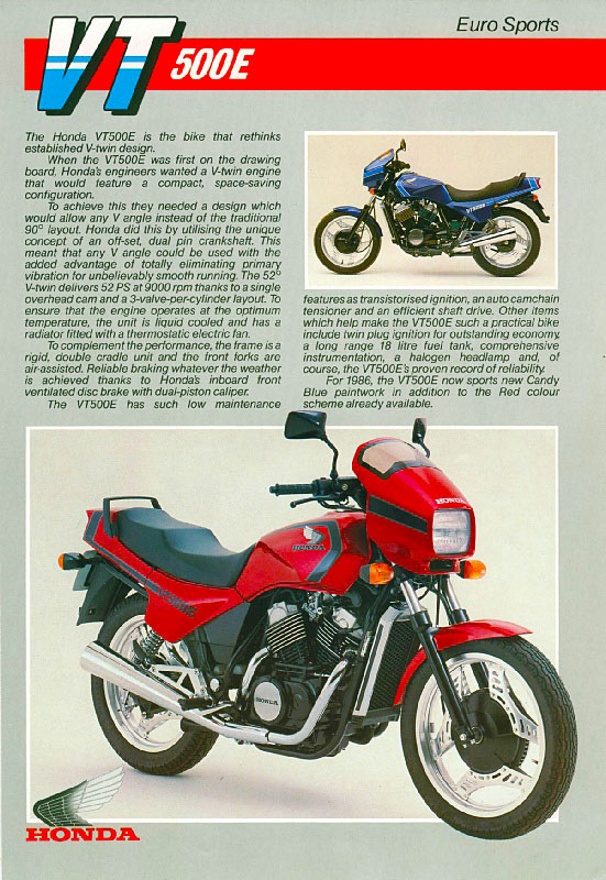 Honda VT500E brochure