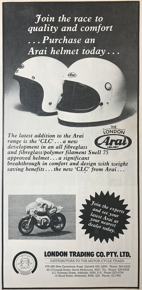 arai helmets 1979