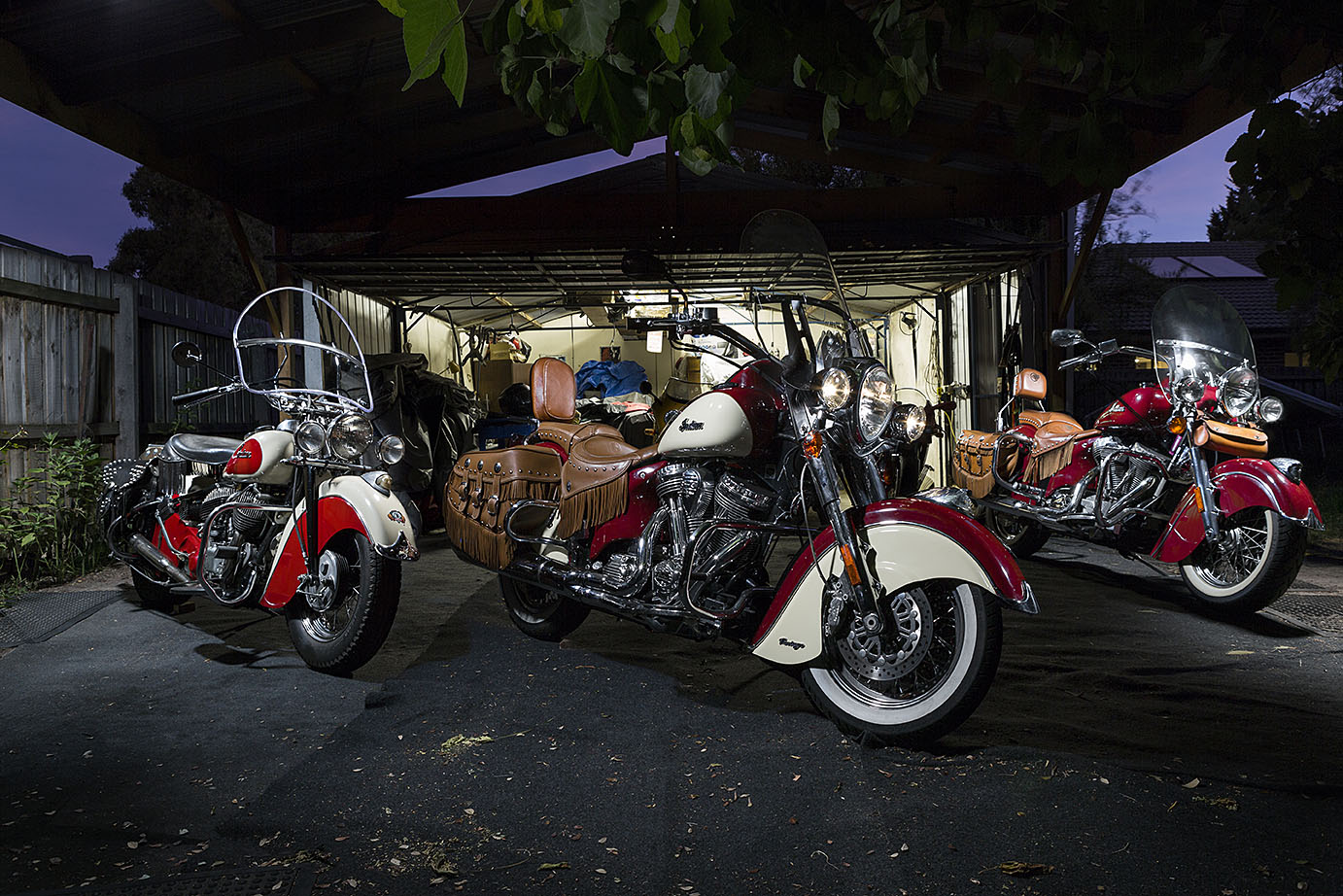 motorcycle storage - indian motorcycles