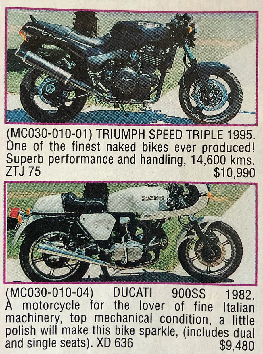 triumph and
              ducati