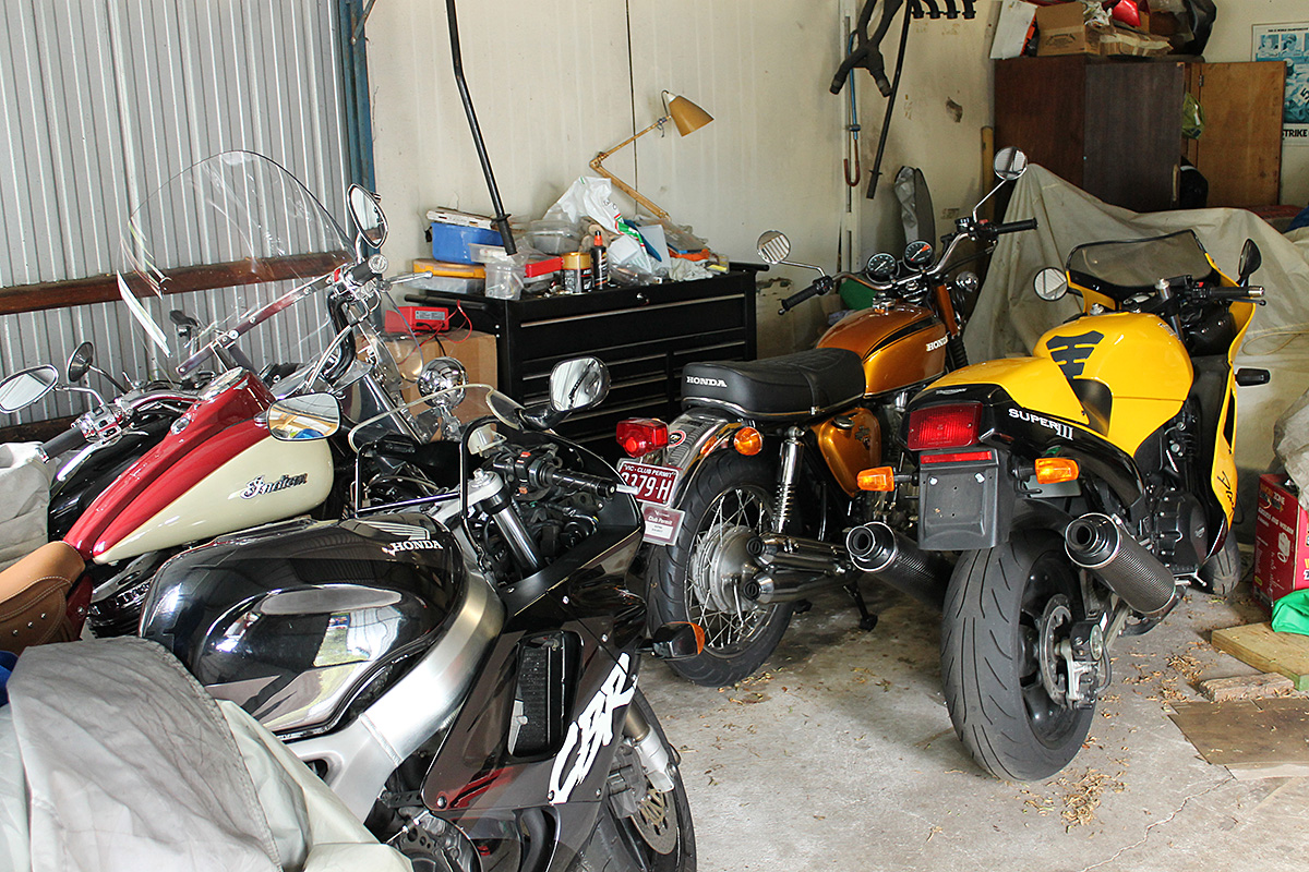 motorcycle
              storage