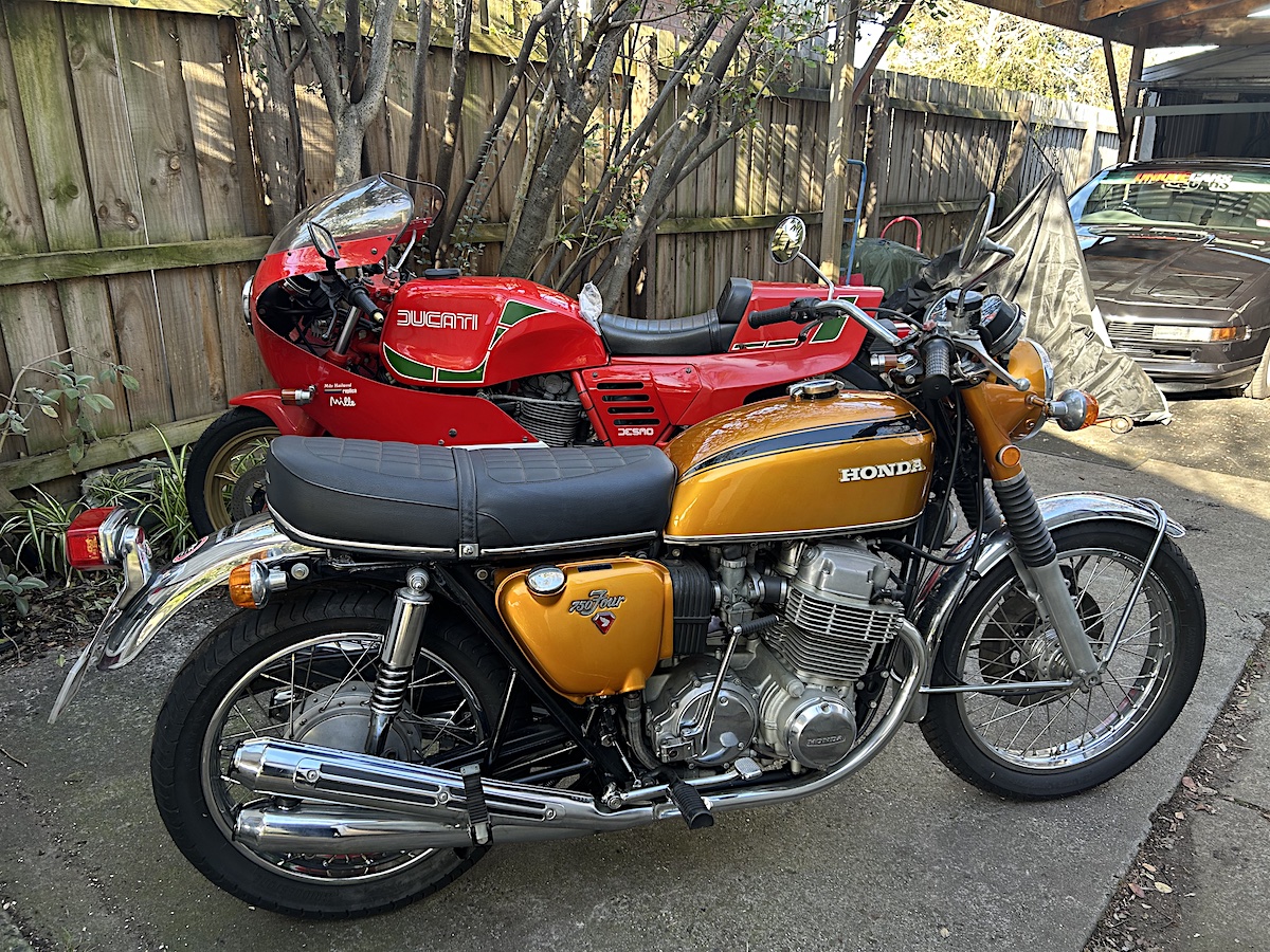 honda cb750-our and ducati mhr mille