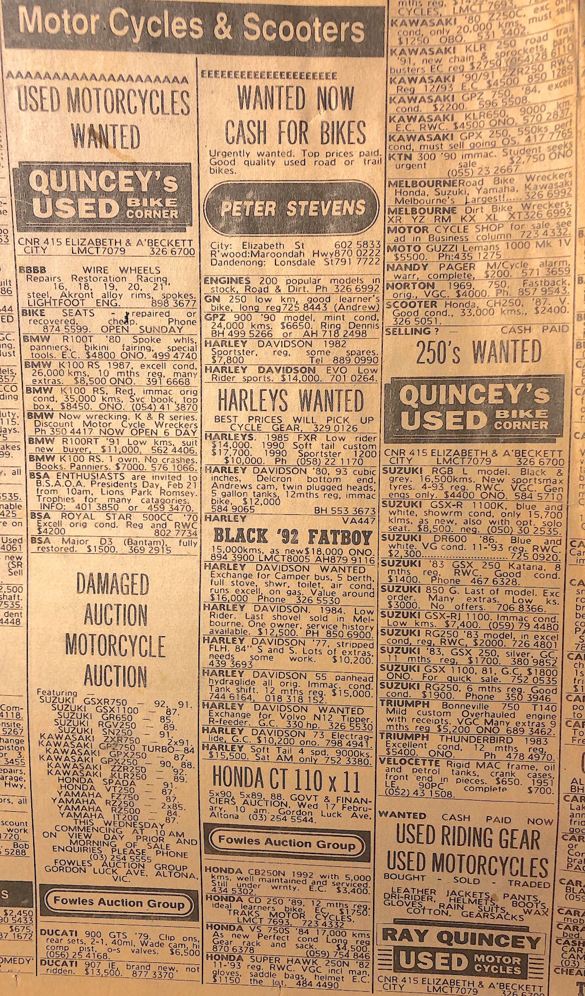 the age
              classifieds motorcycles 1993