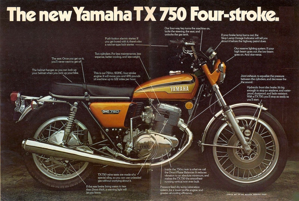 Yamaha
              TX750 brochure